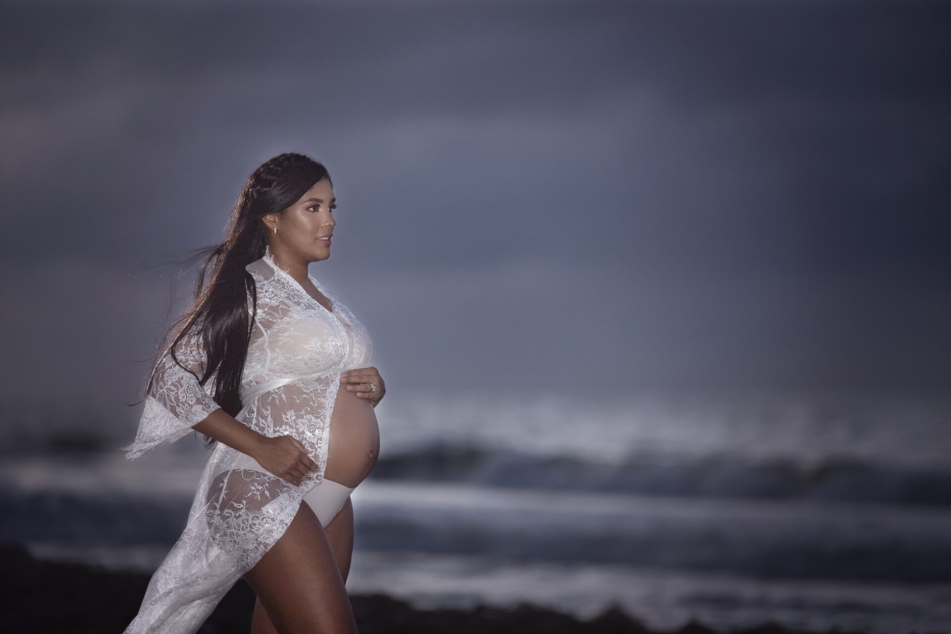 maternidad en la playa