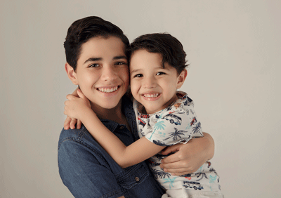 Foto infantil de hermanos