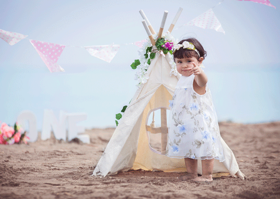 sesion smash cake en la playa