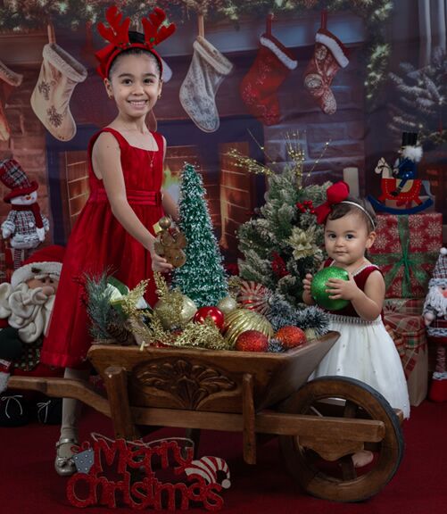 fotografia infantil de navidad en estudio navideno